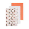 Set of Three Tea Towels | Orange Leaf