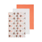 Set of Three Tea Towels | Orange Leaf