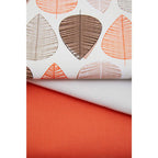 Set of Three Tea Towels | Orange Leaf