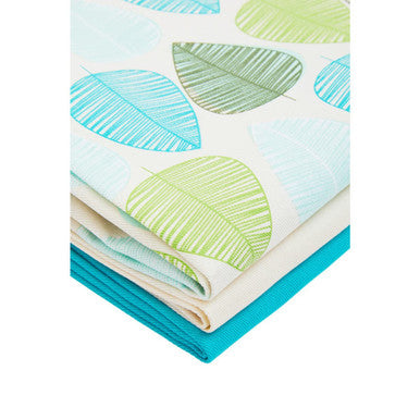 Set of Three Tea Towels | Green Leaf