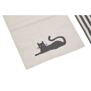 Set of Three Tea Towels | Black Cat