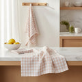 Set of Three Amber and White Tea Towels | Doro