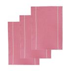 Set of 3 Pink and White Waffle Tea Towels | Doro