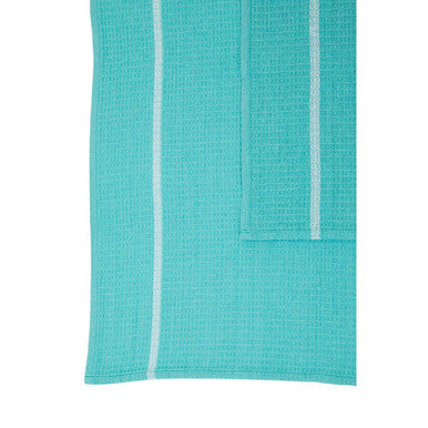 Set of 3 Green and White Waffle Tea Towels | Doro