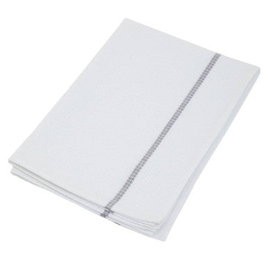Set of 3 White and Grey Violet Waffle Tea Towels | Doro