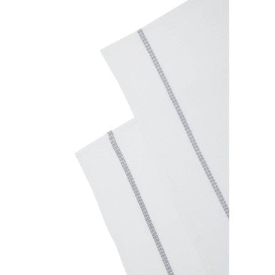 Set of 3 White and Grey Violet Waffle Tea Towels | Doro
