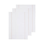Set of 3 White and Almond Waffle Tea Towels | Doro