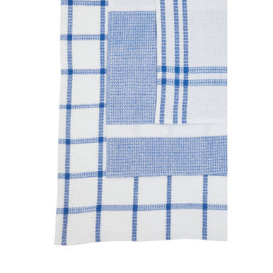 Set of Three Waffle Blue and White Tea Towels | Doro