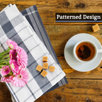 Set of Three Grey and White Tea Towels | Doro