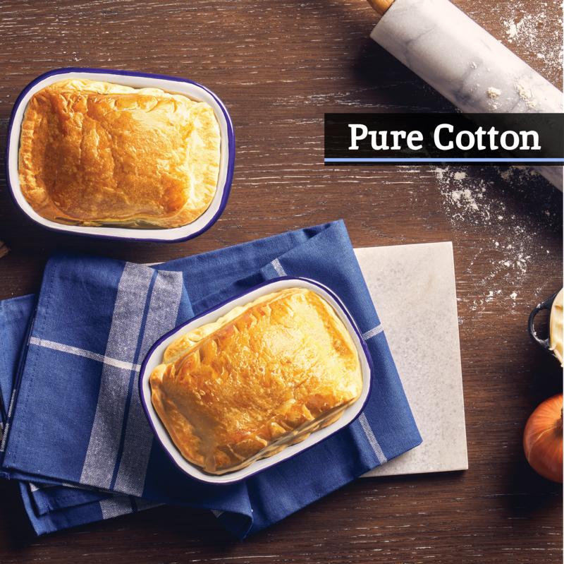Set of Three Blue and White Tea Towels | Doro