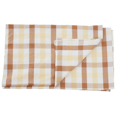 Terracotta Gingham Tablecloth | Thread and Loom
