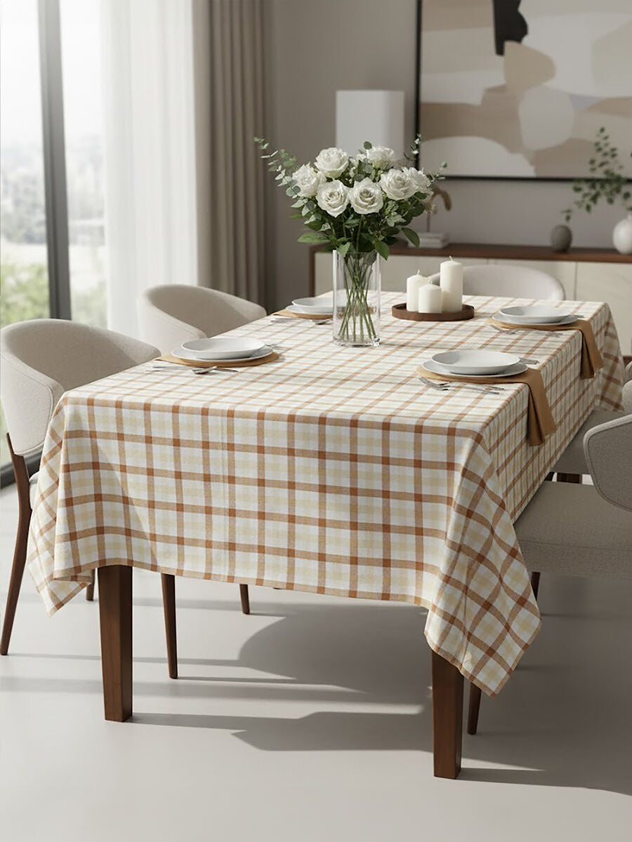 Terracotta Gingham Tablecloth | Thread and Loom