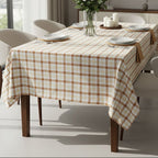 Terracotta Gingham Tablecloth | Thread and Loom