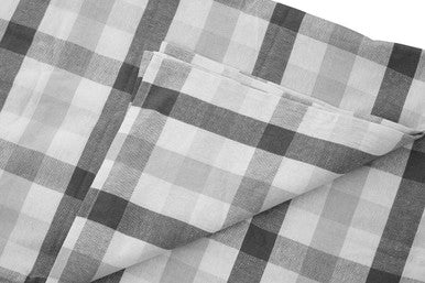 Grey and Black Check Tablecloth | Thread and Loom