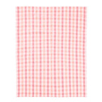 Toasted Almond and Coral Check Tablecloth | Thread and Loom