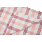 Toasted Almond and Coral Check Tablecloth | Thread and Loom