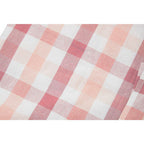 Toasted Almond and Coral Check Tablecloth | Thread and Loom