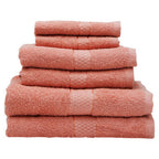 6 Piece Peach Pink Towel Set | Thread and Loom