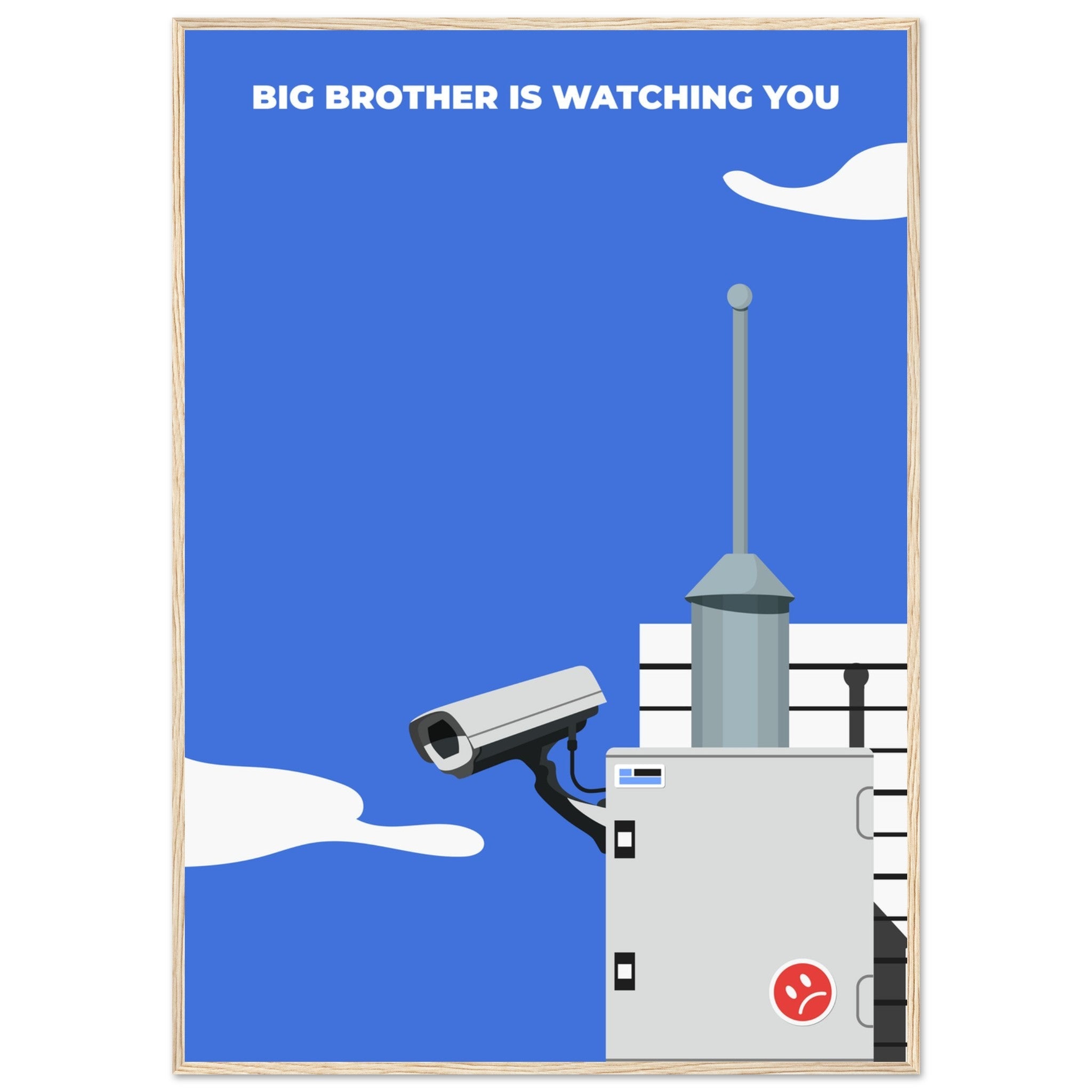 'Big Brother Is Watching You' - Premium Matte Paper Wooden Framed Poster