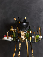 Marble and Gold Finish Bar Tool Stand | Omari