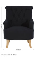 Black Cotton Armchair | Hampstead