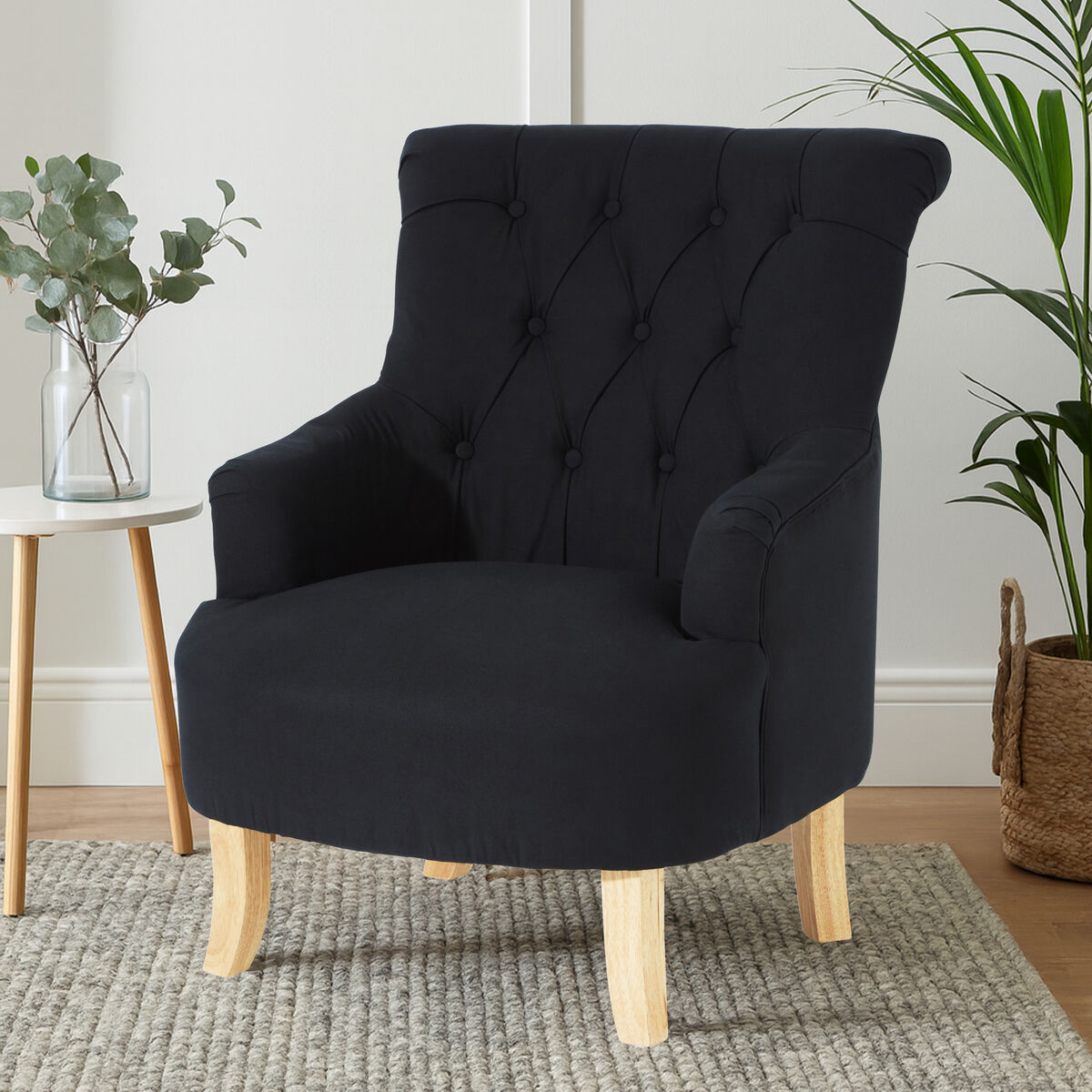 Black Cotton Armchair | Hampstead