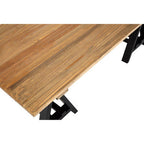 Natural Rectangular Pine Wood Coffee Table with Black Metal A-Frame Legs, Hampstead