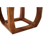 Sheesham Wood and Jute Stool | Boho