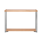 Mirrored Top Console Table with Open Storage Shelf and Silver Metal Frame | Kensington Townhouse