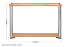 Mirrored Top Console Table with Open Storage Shelf and Silver Metal Frame | Kensington Townhouse