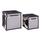 Black and White Genuine Cowhide Storage Trunk Set | Kensington Townhouse