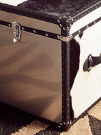 Black and White Genuine Cowhide Storage Trunk Set | Kensington Townhouse
