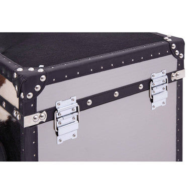 Black and White Genuine Cowhide Storage Trunk Set | Kensington Townhouse