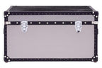 Black and White Genuine Cowhide Storage Trunk | Kensington Townhouse