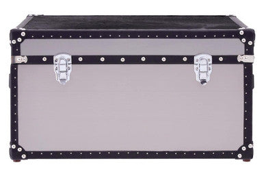 Black and White Genuine Cowhide Storage Trunk | Kensington Townhouse