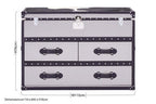 Black and White Genuine Cowhide 3 Drawer Cabinet | Kensington Townhouse