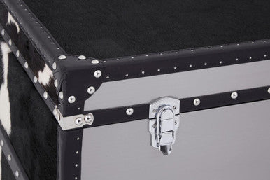 Black and White Genuine Cowhide 3 Drawer Cabinet | Kensington Townhouse