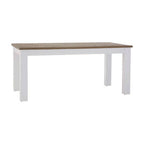 White Dining Table with Golden Oak Effect Tabletop | Hampstead