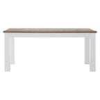 White Dining Table with Golden Oak Effect Tabletop | Hampstead