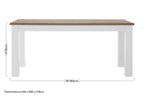White Dining Table with Golden Oak Effect Tabletop | Hampstead
