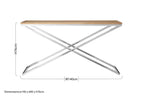 Silver and Natural Console Table with Metal Frame | Holland Park