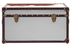 Brown and White Genuine Cowhide Storage Trunk | Kensington Townhouse