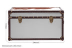 Brown and White Genuine Cowhide Storage Trunk | Kensington Townhouse