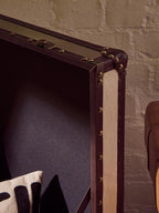 Brown and White Genuine Cowhide Storage Trunk | Kensington Townhouse