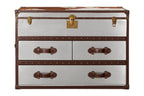 Brown and White Cowhide Cabinet | Kensington Townhouse