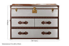 Brown and White Cowhide Cabinet | Kensington Townhouse
