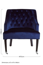 Blue Velvet Lounge Chair | Darwin