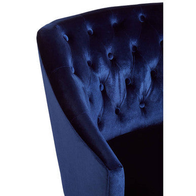 Blue Velvet Lounge Chair | Darwin