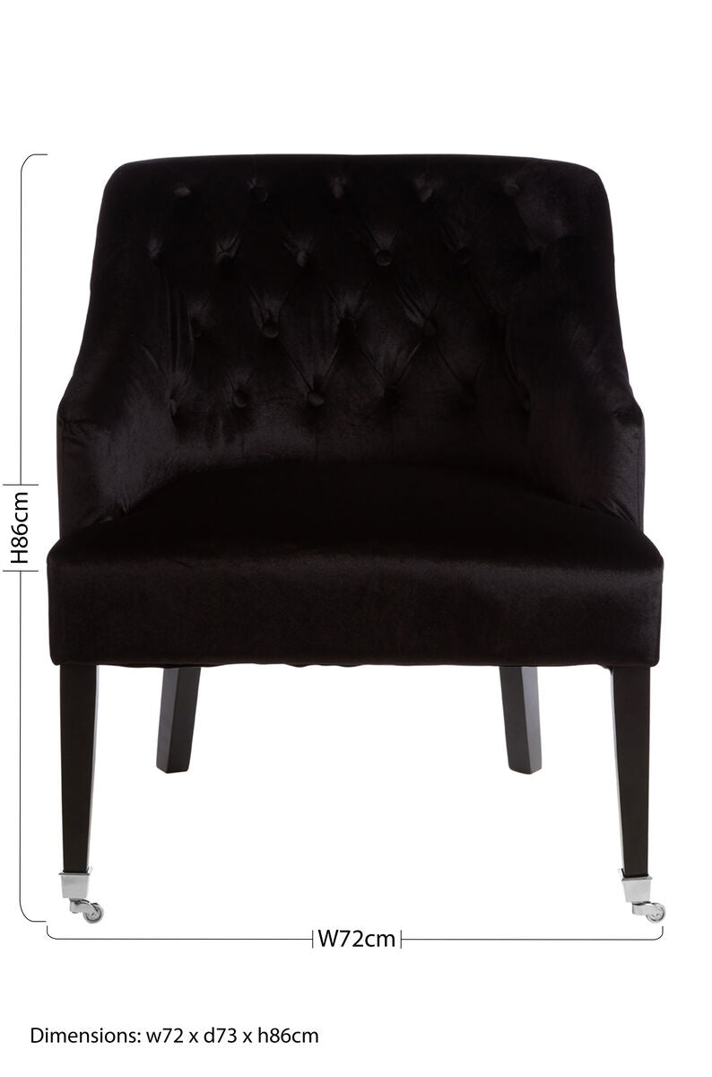 Black Velvet Chair | Darwin