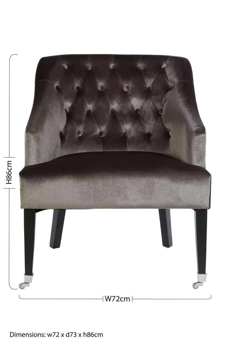 Grey Velvet Chair | Darwin